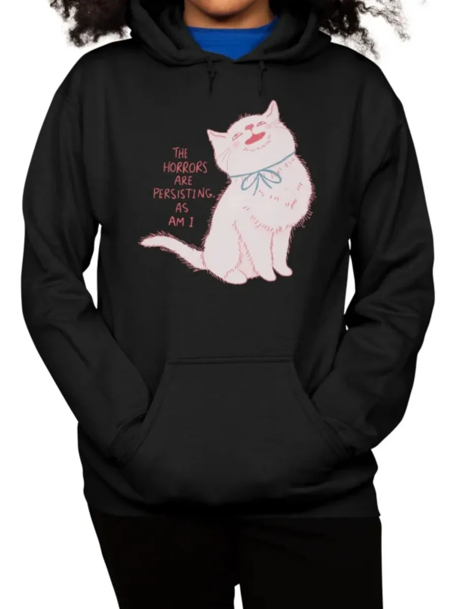 Cat Printed Casual Hoodie