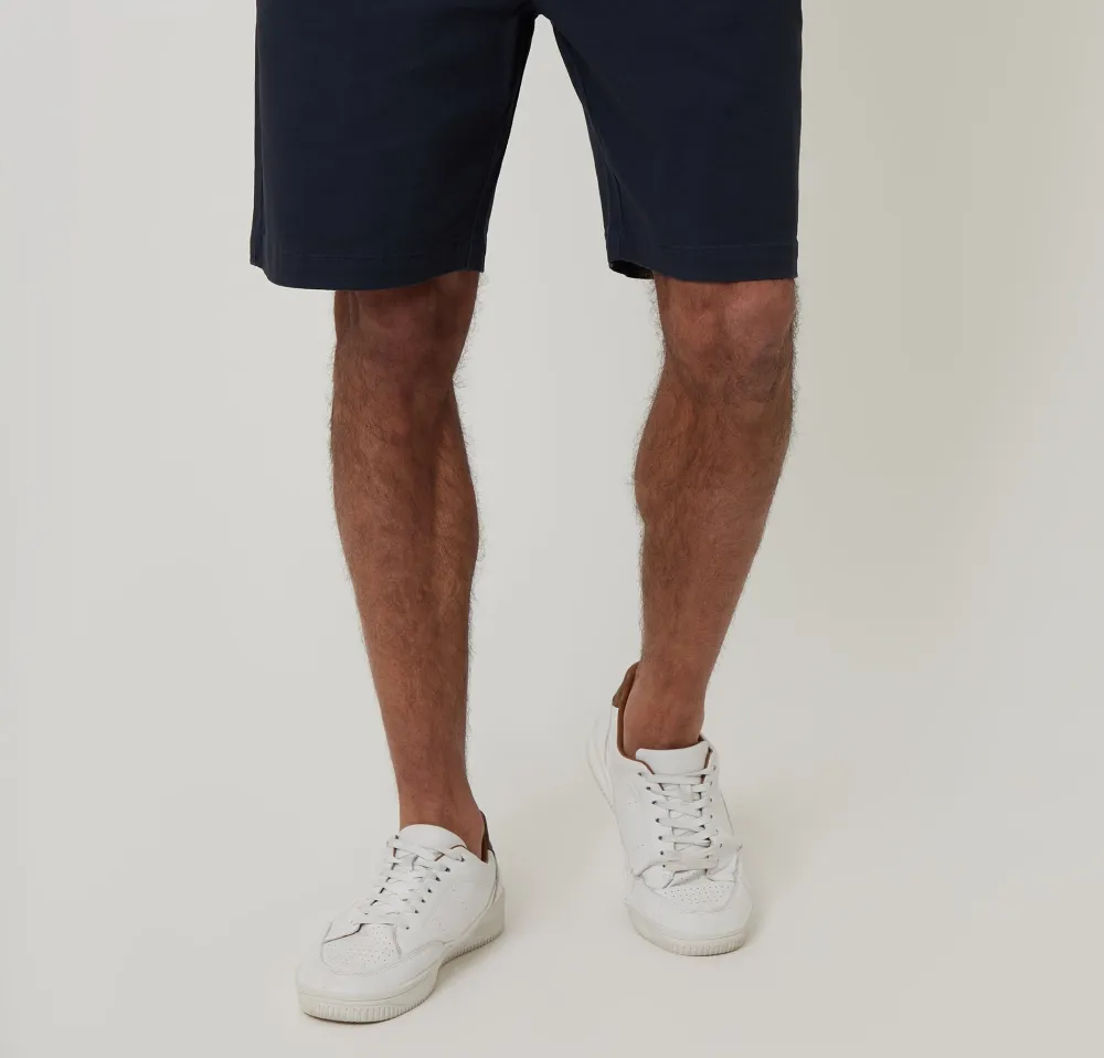 Men's Navy Regular-Fit Stretch 3 Pocket Chino Shorts