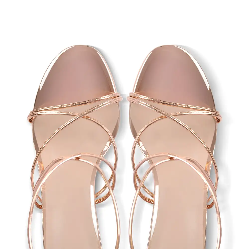 Open Toe Lace Up Chunky Sandals