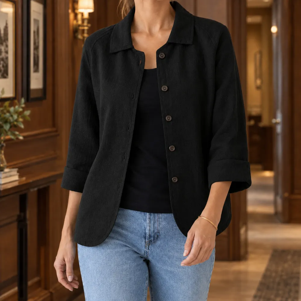 Hip-Length Relaxed Blazer