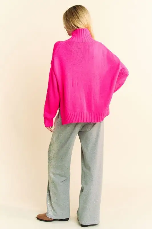 Rhinestone Elastic Waist Wide Leg Pants