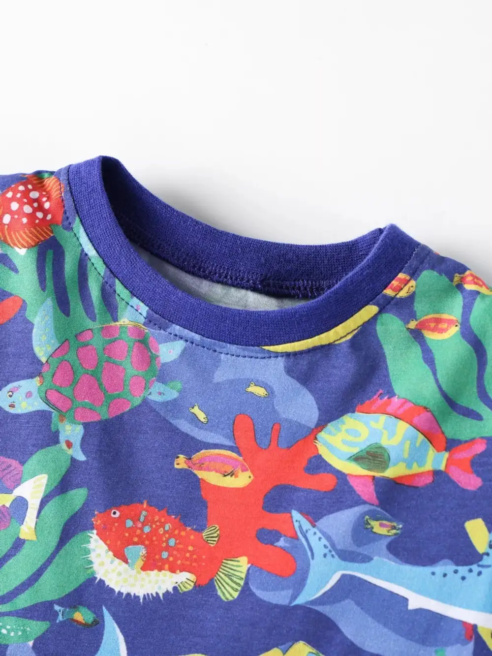 Girls Marine Life Print A-Line Dress