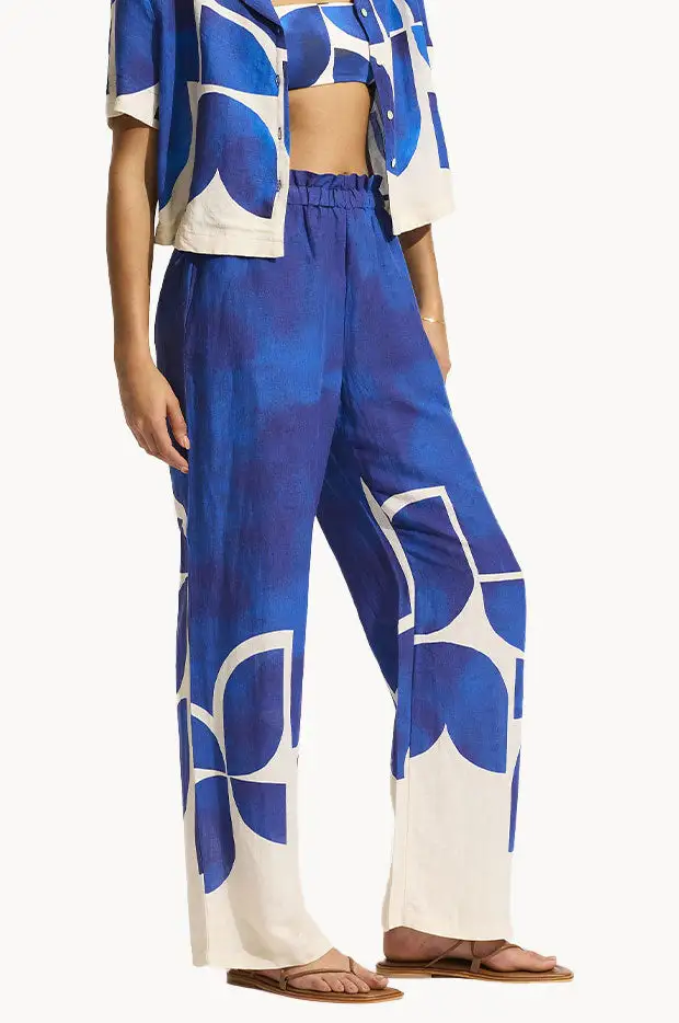 Paperbag Linen Blend Pants