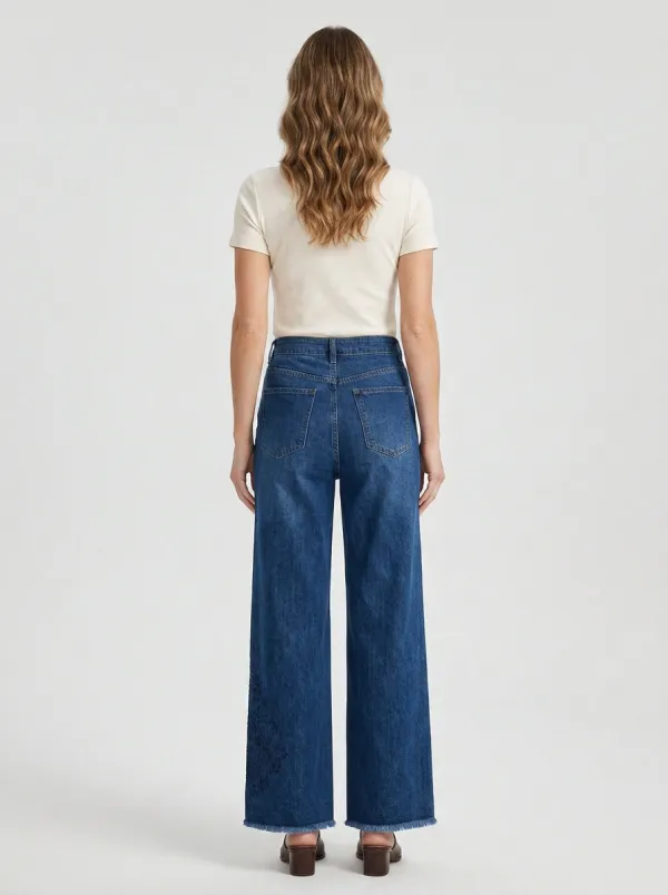 Women's Wide Leg Casual Denim Jeans
