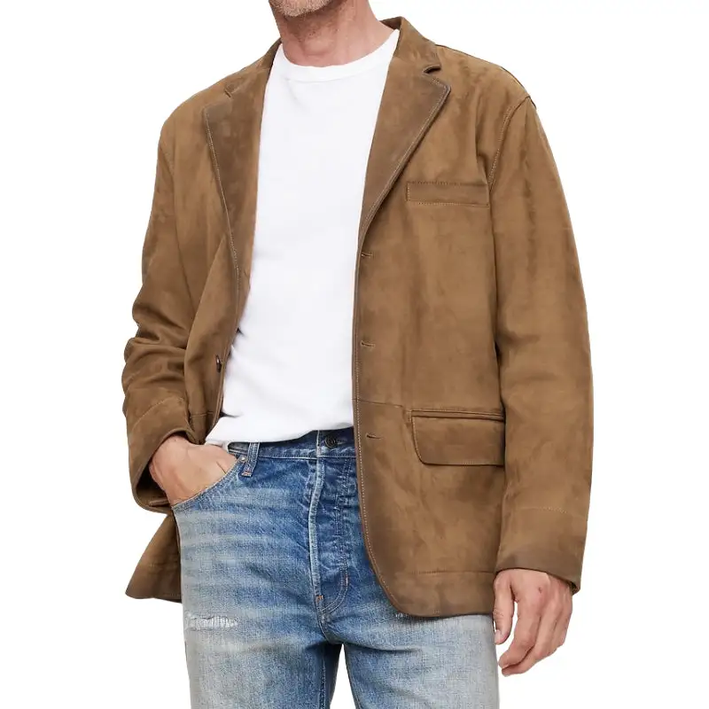 Suede Tailored Blazer