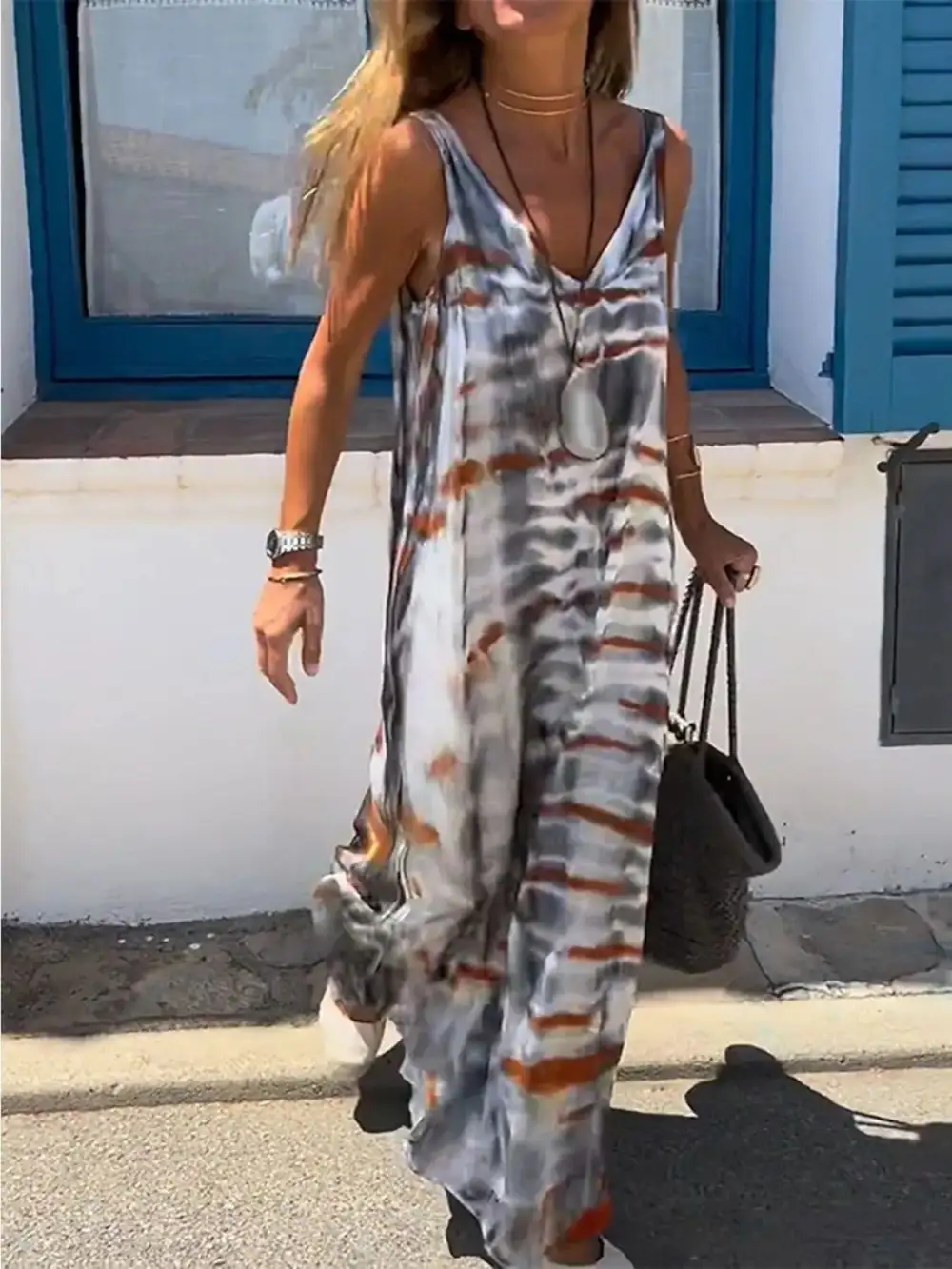 Soft Touch V Neck Maxi Dress