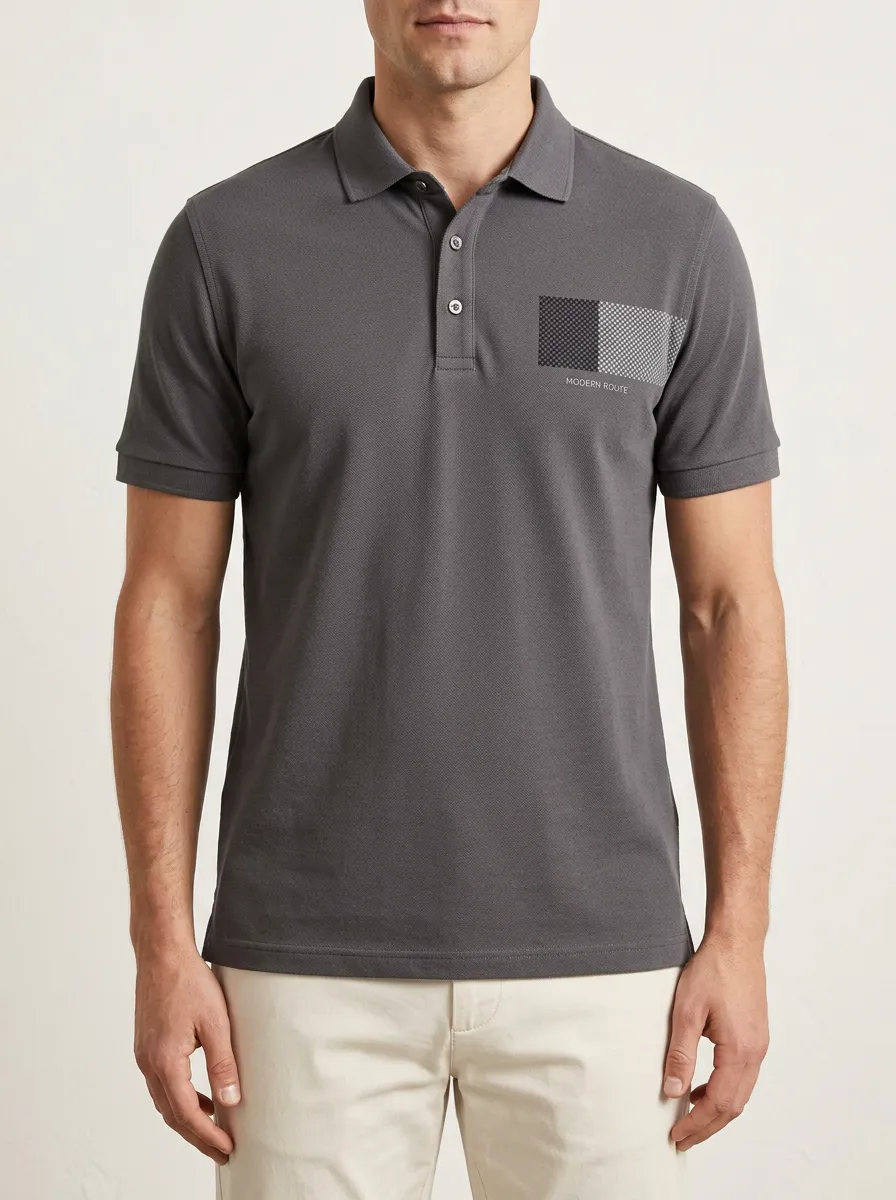 Classic Geometric Men's Polo Shirt