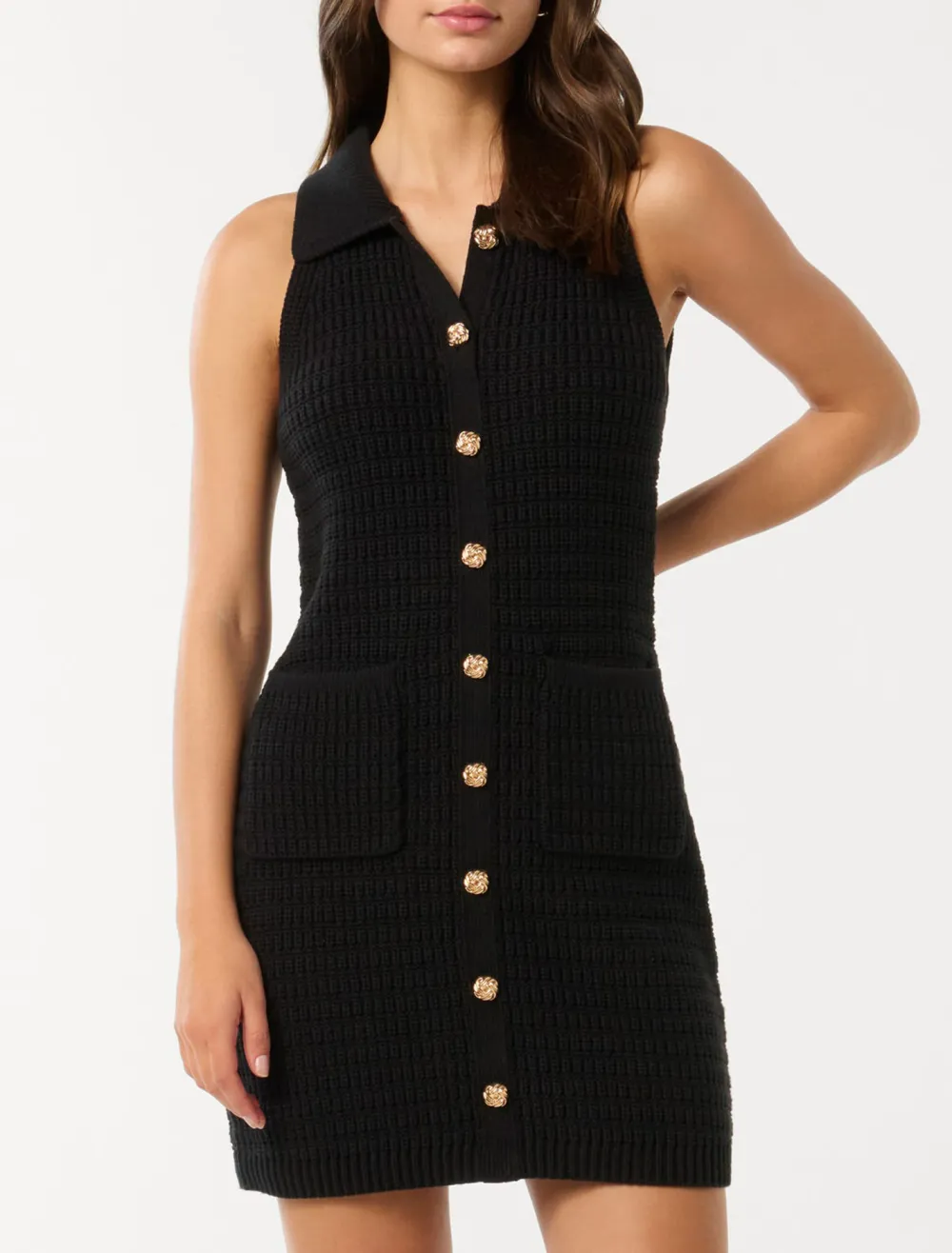 Textured Knit Mini Dress