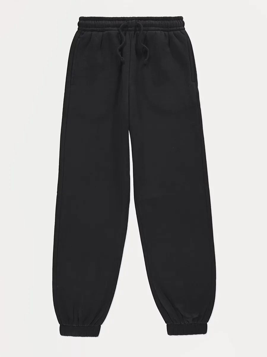 Black Cuffed Joggers