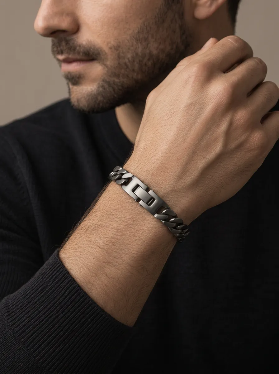Men's Minimalist Stainless Steel Cuban Link Bracelet