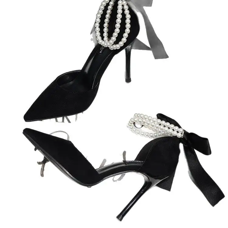 Pearl Detail Stiletto Heels