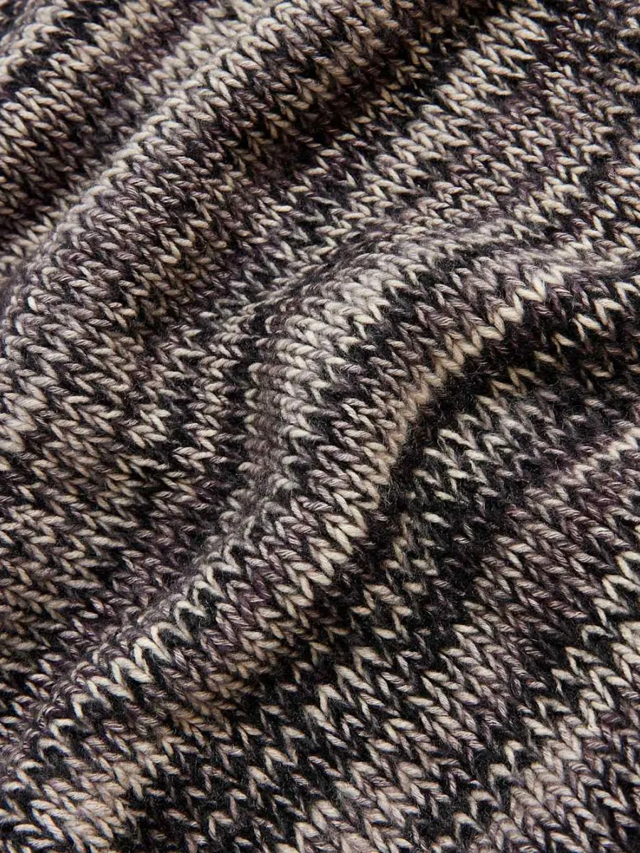 Soft Marled Striped Scarf