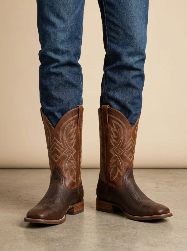 Men’s Pointed Toe Embroidered Western Boots