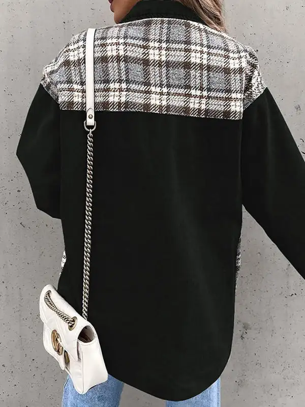Button-Down Lapel-Collar Collared Denim Jacket