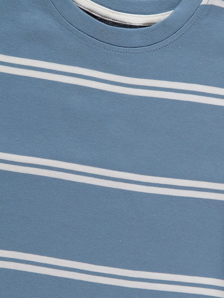 Blue Striped Short Sleeve T-shirt detail 1