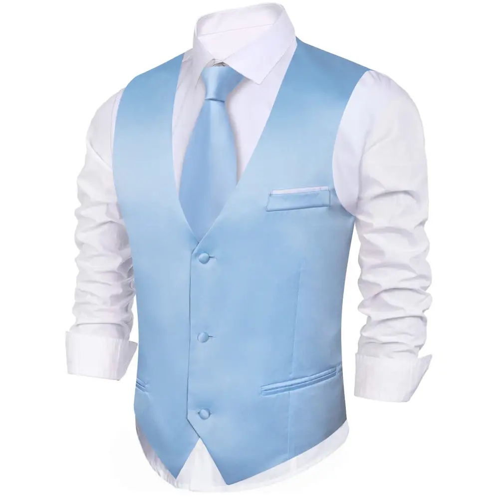 Classic Solid V Neck Casual Dress Vest