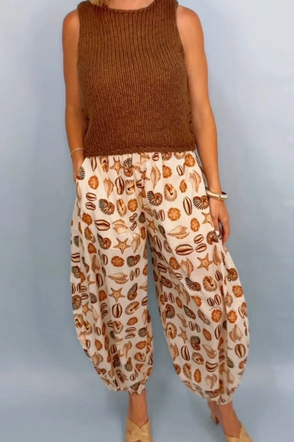 Balloon Leg Cotton Pants