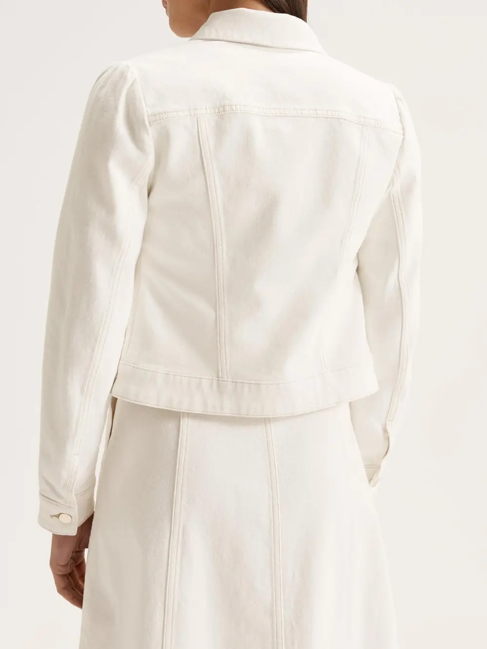 White Casual Denim Jacket
