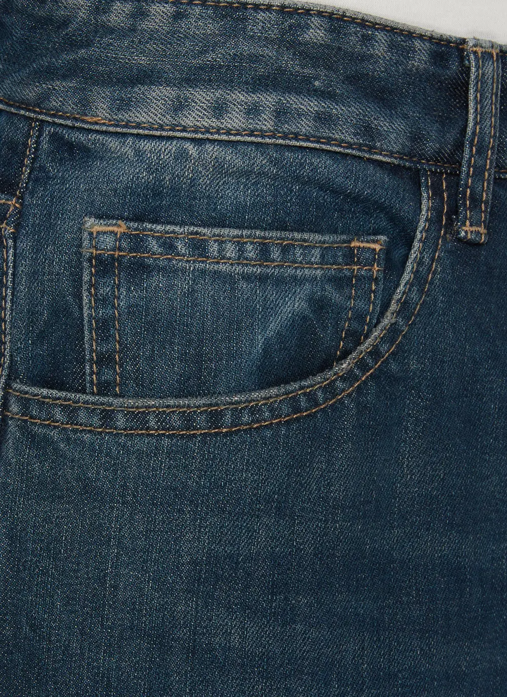 Minimalist Straight-Cut Comfort Denim Blue Jeans