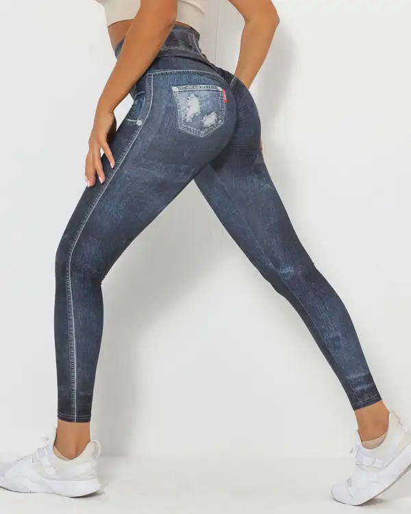 Active Scrunch Denim Leggings