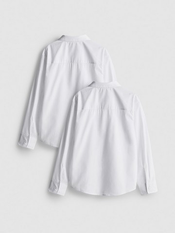 7-15yrs | 2pk Unisex Cotton Blend Long Sleeve School Shirts detail 1