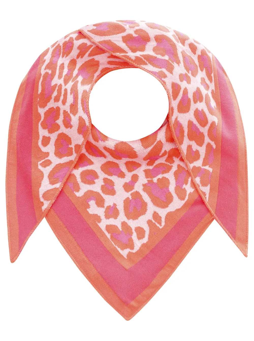 Textured Structured Cotton Wool Leopard Pattern Fashion Scarf