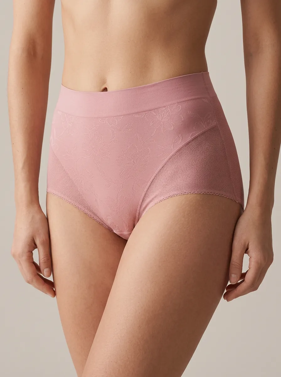 Women's High-Waisted Floral-Pattern Panties
