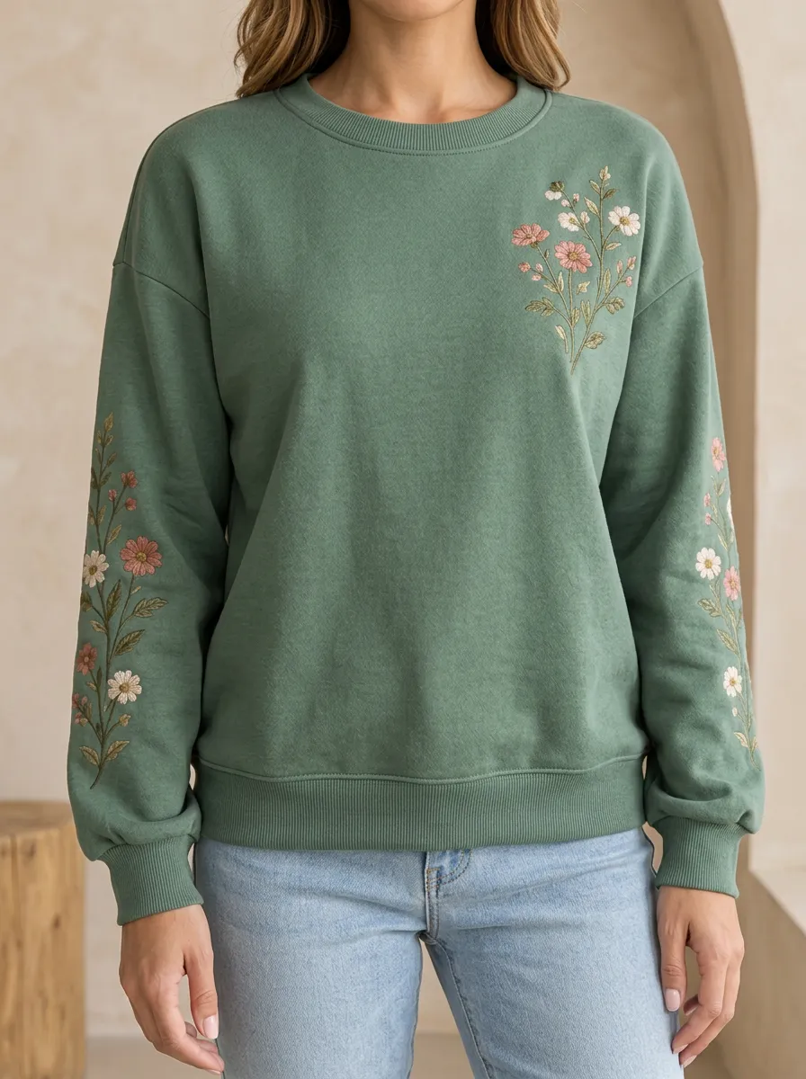 Floral Women's Relaxed Sweatshirt