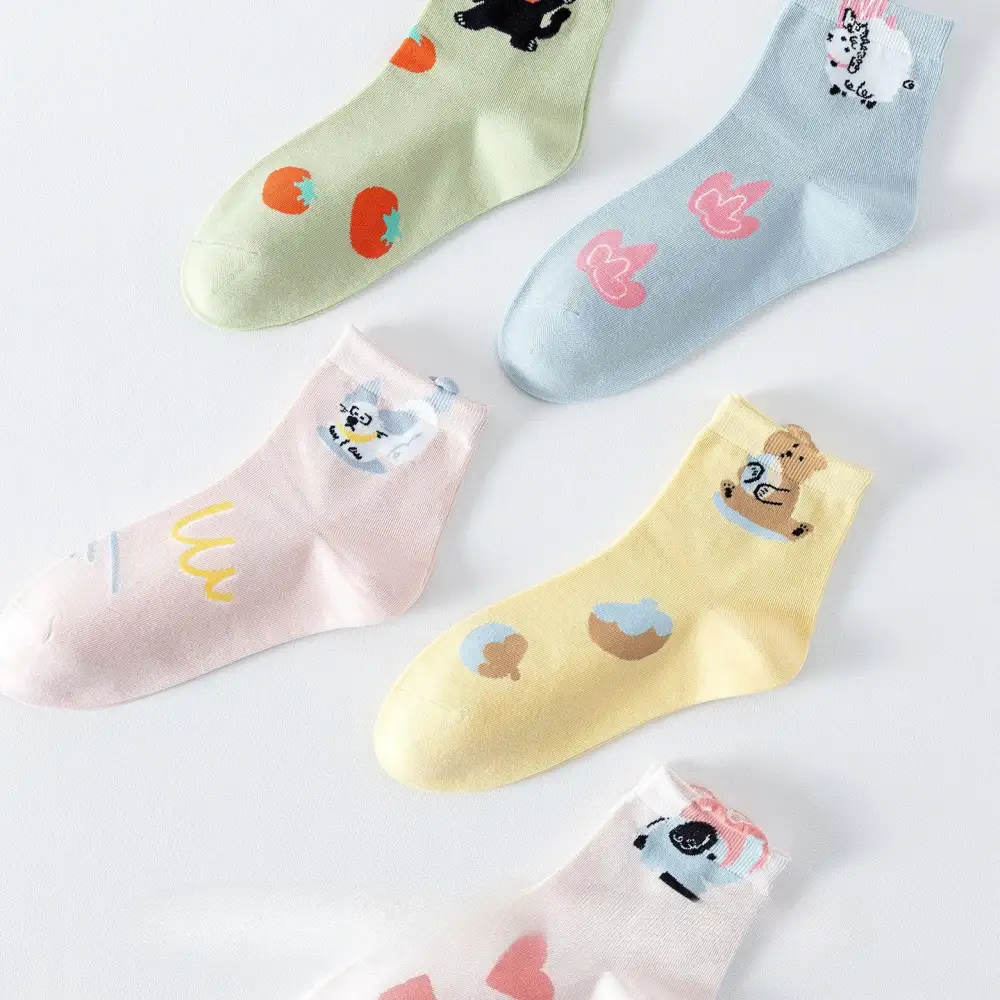 Pop-Up Animal Ear Crew Socks