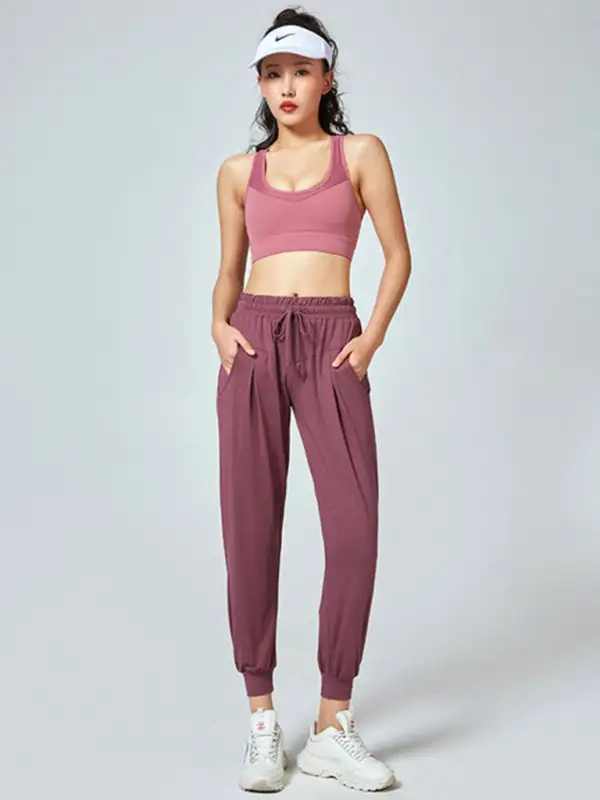 Quick Drying Loose Running Trousers Fitness Pants