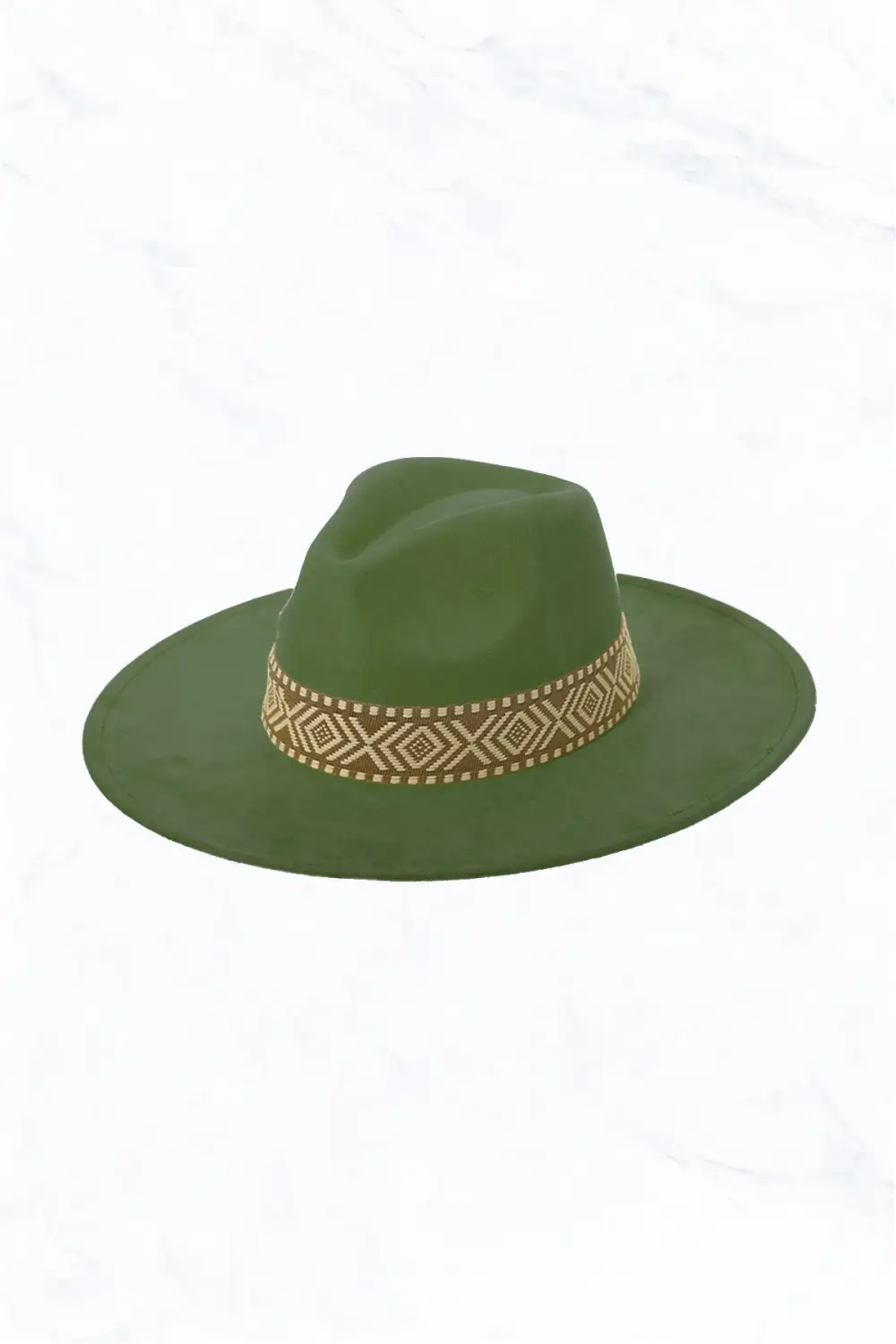Suede Large Eaves Peach Top Fedora Hat