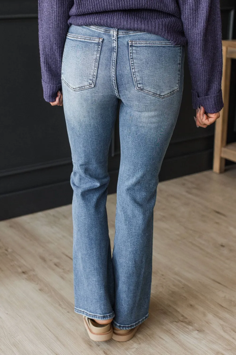 High-Rise Tummy Control Bootcut Clean Finish Jeans