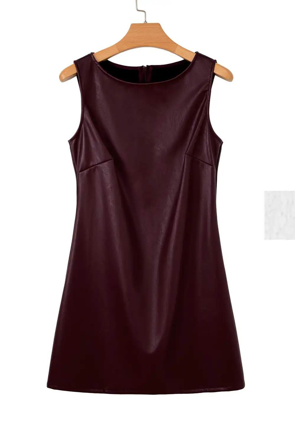 Easy Fit Faux Leather Sleeveless Mini Dress
