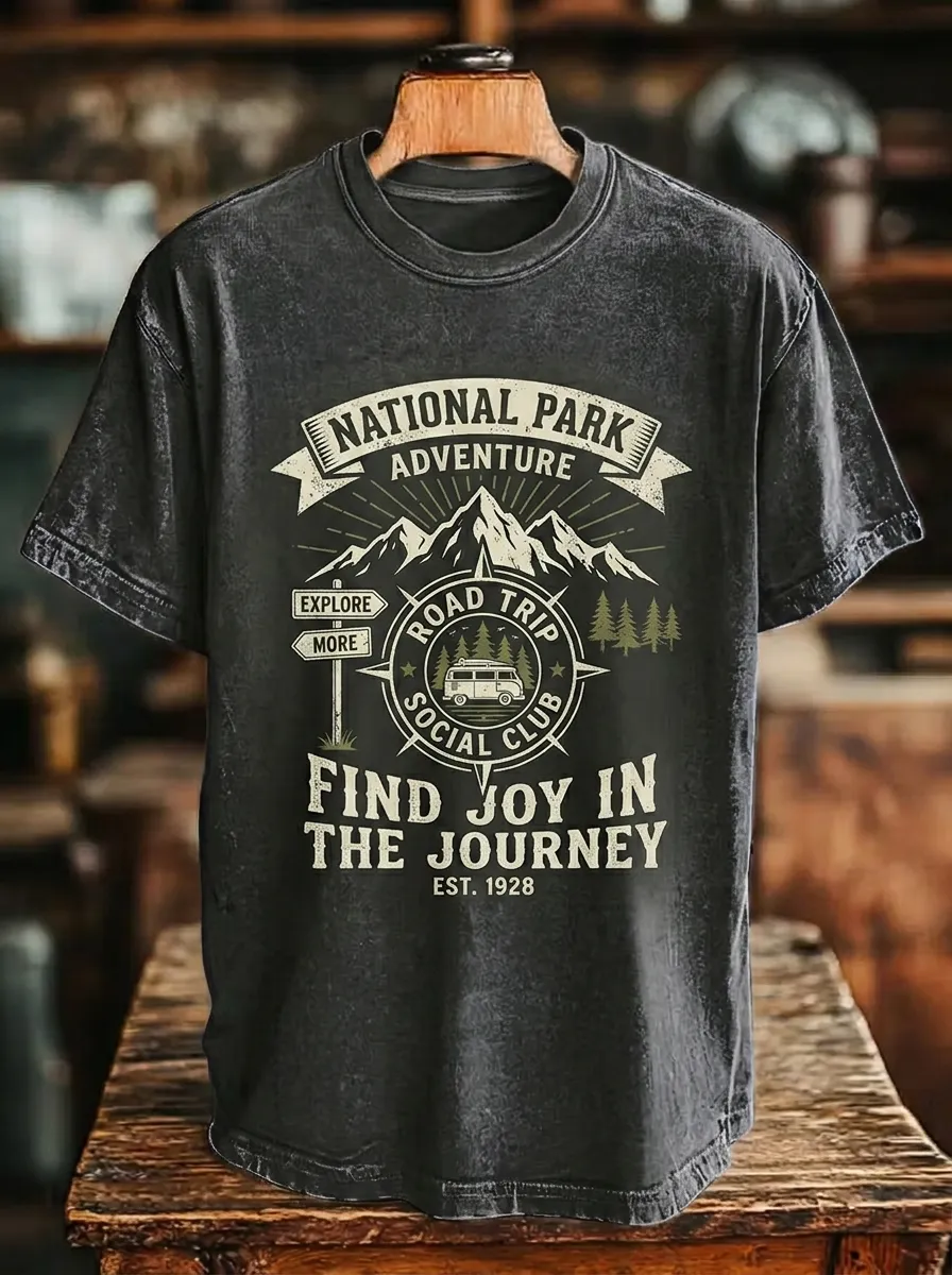 Unisex National Park Adventure Road Trip Printed T-shirt