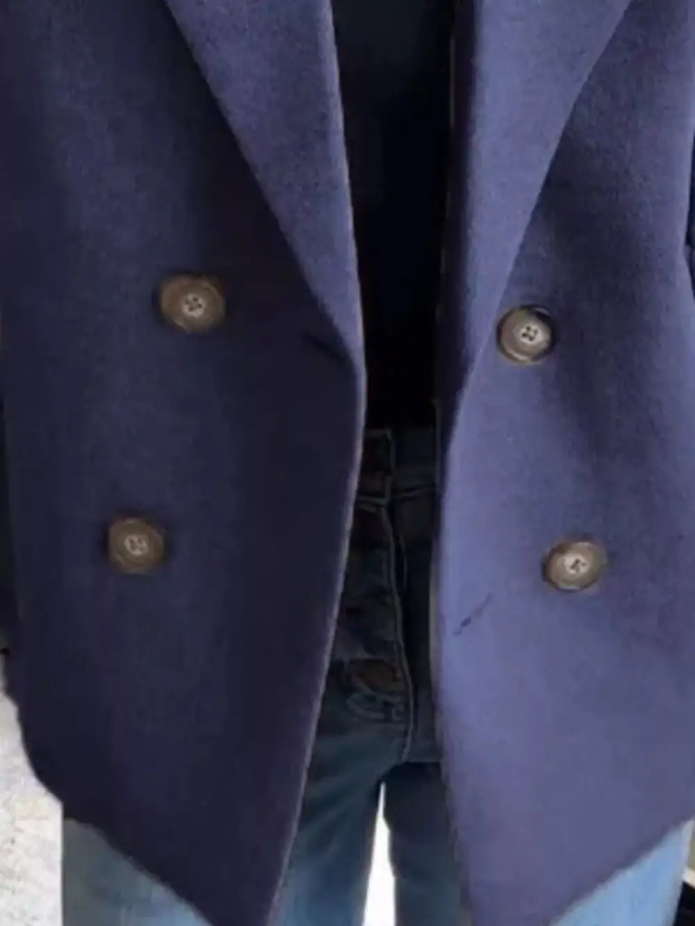 Double-Breasted Knit Blazer