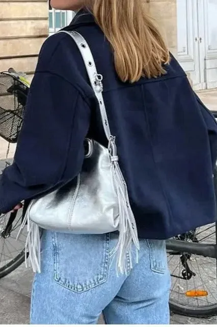 Double-Breasted Cropped Cardigan
