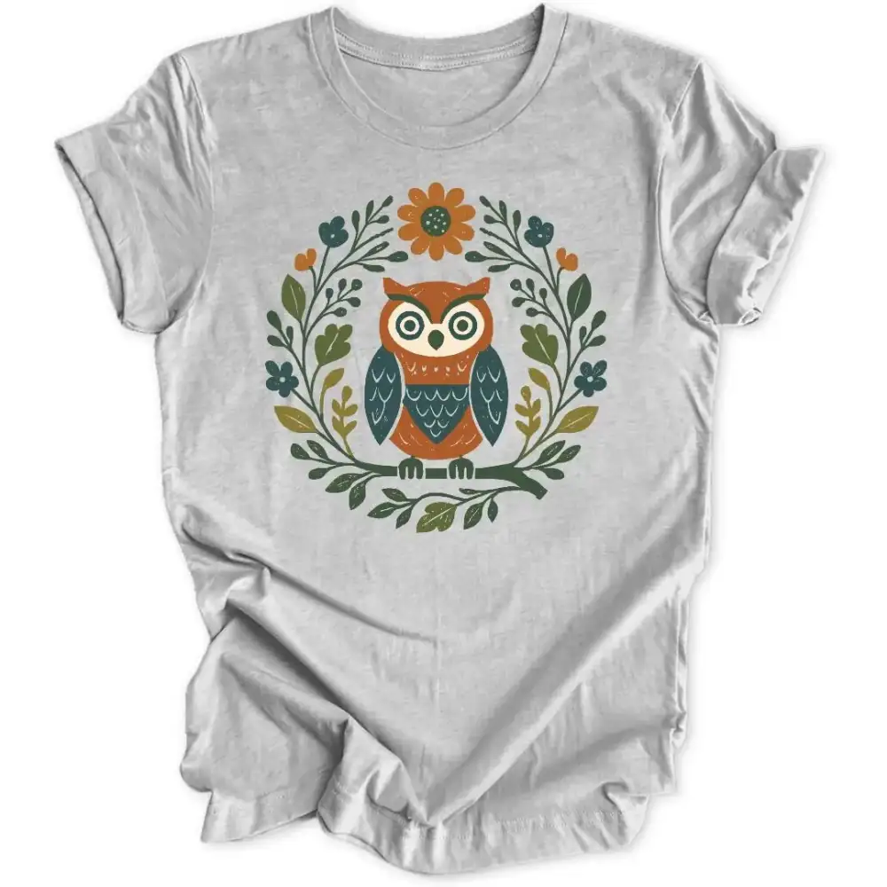Owl wreath unisex T-shirt