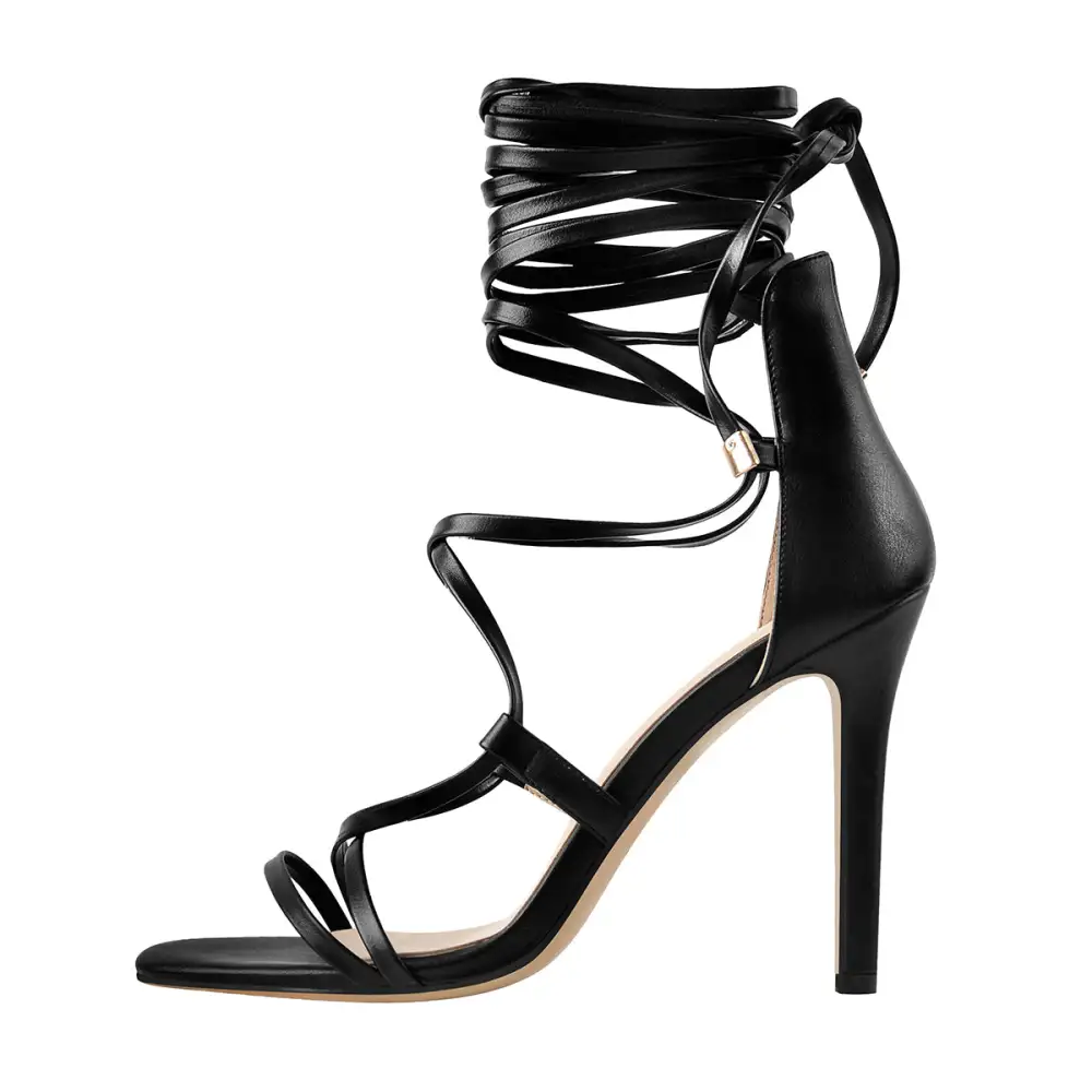Lace Up High Heel Gladiator Stiletto Sandals