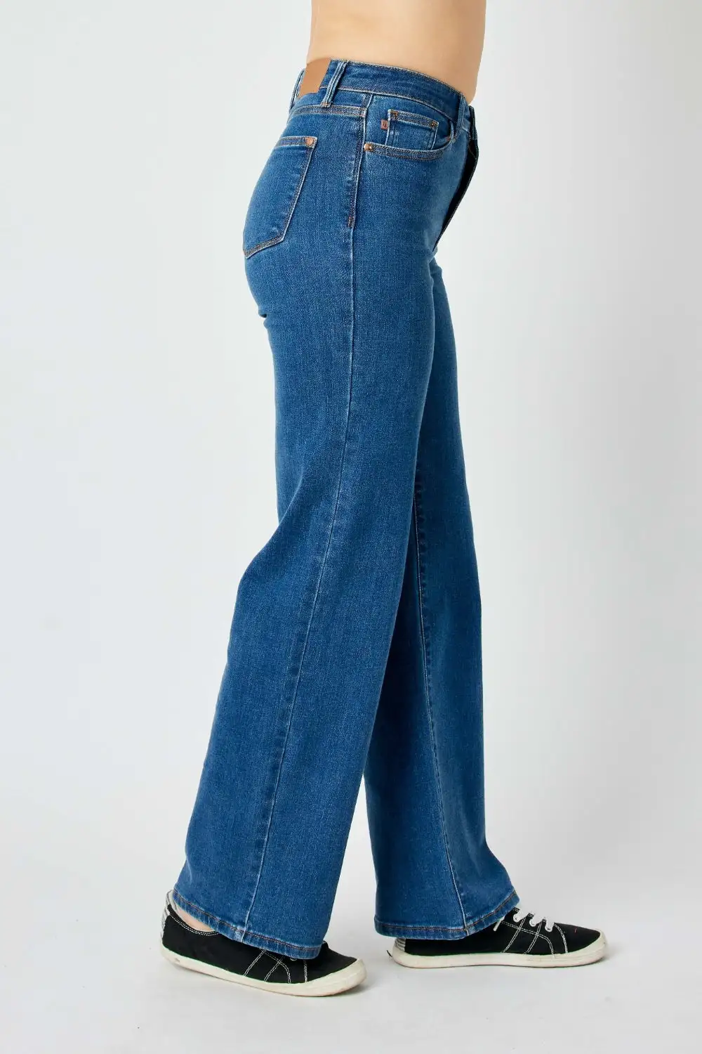 High Rise Straight Denim Jeans