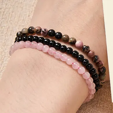 Heart Rhodonite Bracelet