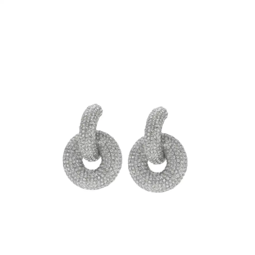 Refined Crystal Accent Drop Earrings