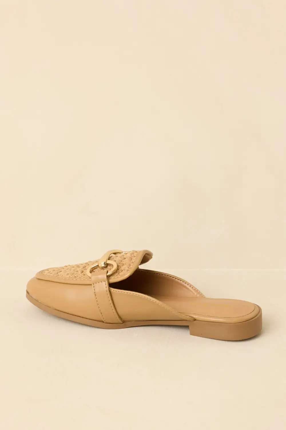 Faux Leather Leather Mules