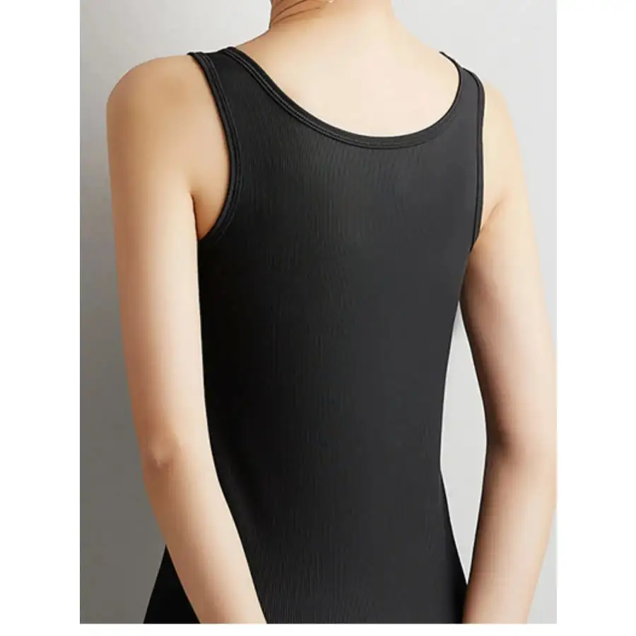 Plus Size Ribbed Scoop Neck Tank Top