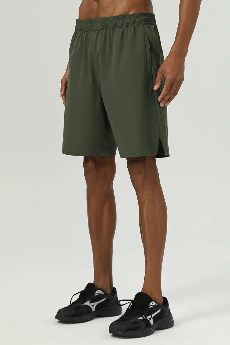 Quick Dry Drawstring Reflective Detail Athletic Shorts