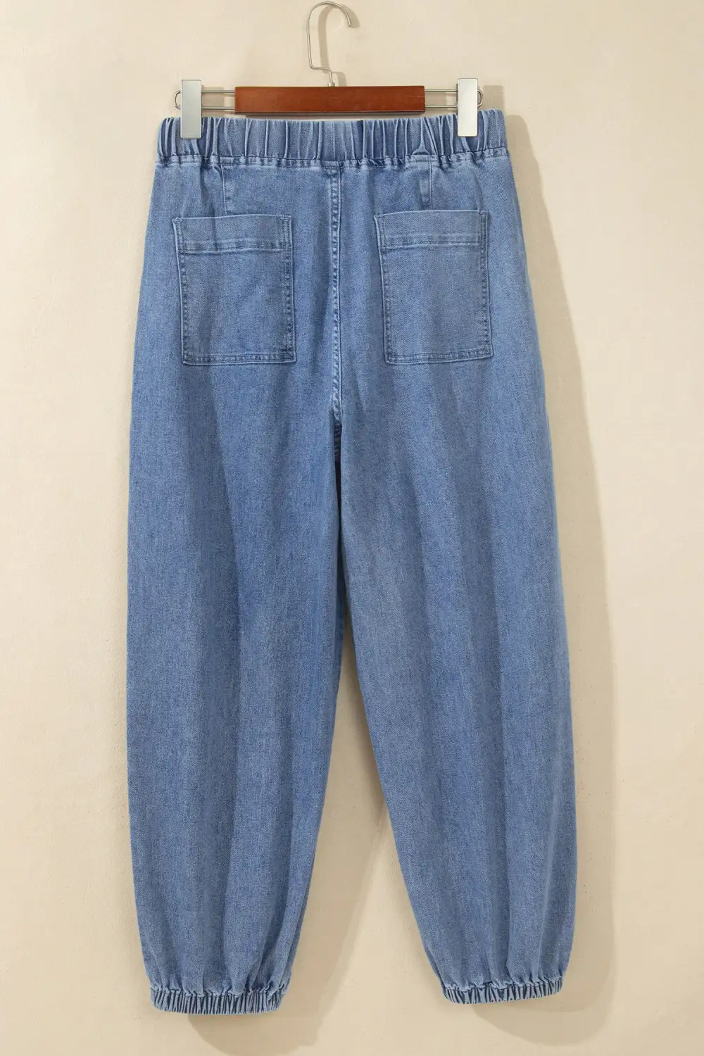 Women's Elastic Waist Harem Ankle Length Jeans