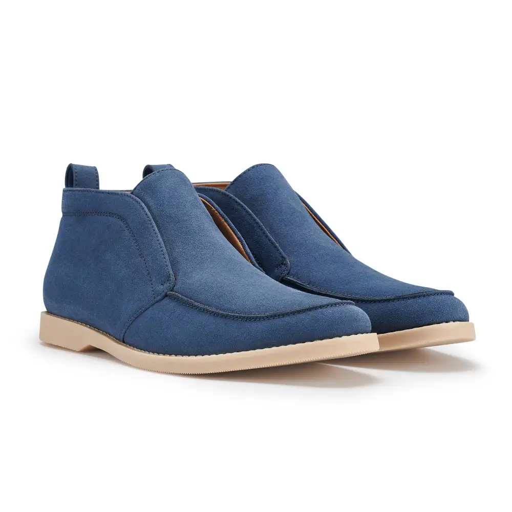 Faux-Suede Suede Faux-Leather Chukka Boots