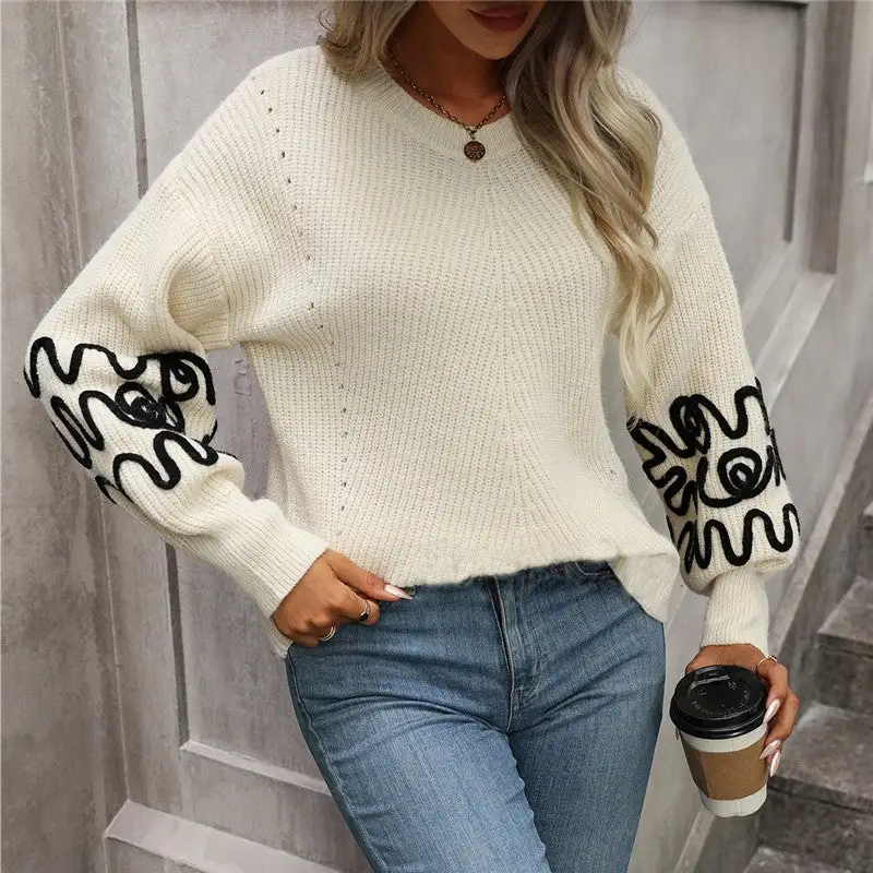 Timeless Women's Knit Long-Sleeve Relaxed Sweater