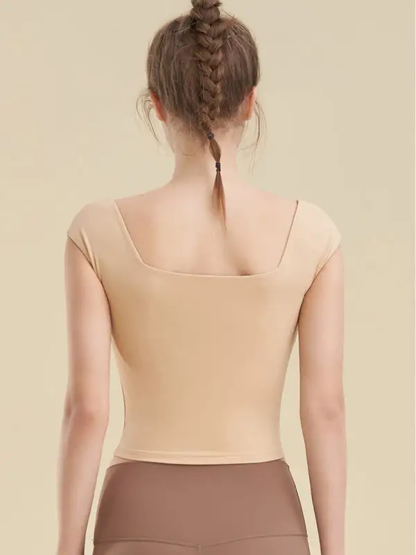 Square-Neck High-Waist  Tank Top