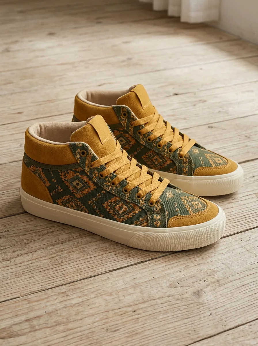 Women's Bohemian Tribal Pattern Versatile High-Top Skate Shoes
