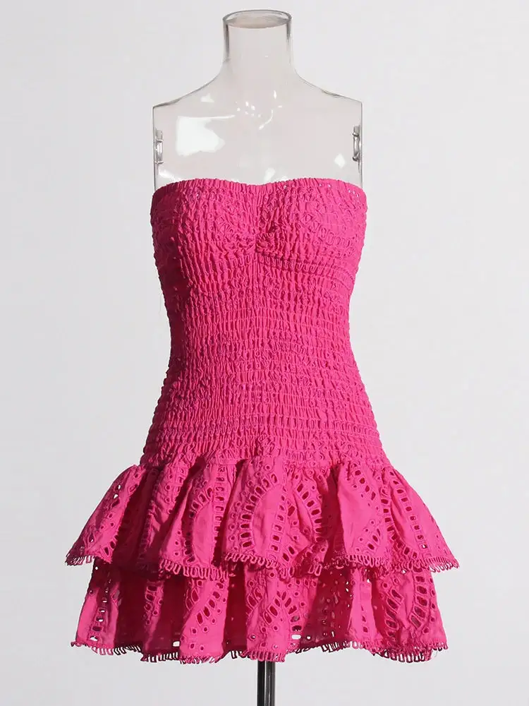 Strapless Ruched Mini Dress